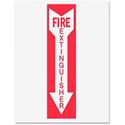 Djois by Tarifold Safety Sign Inserts - Print/Message "Fire Extinguisher" - Rectangular Shape - Red Print/Message Color - Tear Resistant, Durable, Water Proof, Long Lasting - 6 / Pack