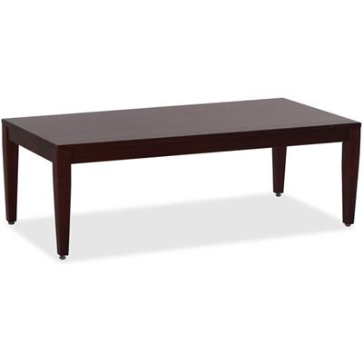 Lorell Solid Wood Coffee Table - Rectangle Top - Four Leg Base - Traditional Style - 4 Legs - 47.50" Table Top Length x 23.60" Table Top Width x 42.50" Table Top Depth - 15.75" Height x 23.63" Width x 47.25" Depth - Reception - Assembly Required - So