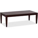 Lorell Solid Wood Coffee Table - Rectangle Top - Four Leg Base - Traditional Style - 4 Legs - 47.50" Table Top Length x 23.60" Table Top Width x 42.50" Table Top Depth - 15.75" Height x 23.63" Width x 47.25" Depth - Reception - Assembly Required - So
