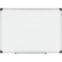 MasterVision Maya Series Magnetic Dry-Erase Board - 36" (3 ft) Width x 24" (2 ft) Height - White Porcelain Surface - Silver Aluminum Frame - Rectangle - Horizontal/Vertical - Magnetic - Stain Resistant, Scratch Resistant, Sturdy, Accessory Tray, Ghos