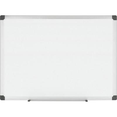 MasterVision Maya Series Magnetic Dry-Erase Board - 48" (4 ft) Width x 36" (3 ft) Height - White Porcelain Surface - Silver Aluminum Frame - Rectangle - Horizontal/Vertical - Magnetic - Accessory Tray, Stain Resistant, Scratch Resistant, Sturdy, Ghos