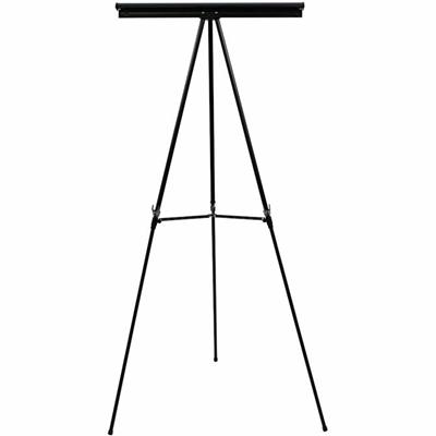 MasterVision 3-leg Display Easel - 25 lb Load Capacity - 63" Height x 28.50" Width x 32" Depth - Tabletop, Floor - Metal, Aluminum, Plastic - Black