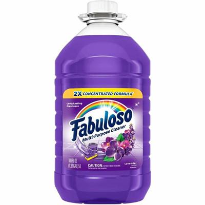Fabuloso Multi-Purpose Cleaner - For Multipurpose - 169 fl oz (5.3 quart) - Lavender Scent - Recommended For: Grease Remover, Soil Remover - Residue-free, pH Neutral, Child Safety Cap - Purple Bottle - 1 Each