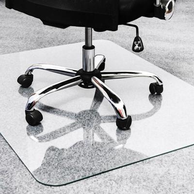 Floortex Heavy-Duty Glass Chair Mat for Hard Floors & Carpets - 36" x 48" - Hard Floor, Home, Office, Carpet - 48" Length x 36" Width x 0.200" Depth x 0.200" Thickness - Rectangular - Glass, Tempered Glass - Clear - 1 Each - TAA Compliant