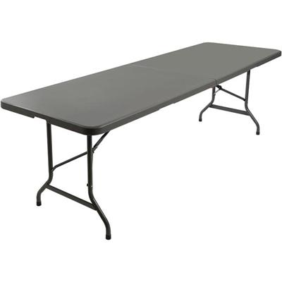 Iceberg IndestrucTable TOO Bifold Table - Rectangle Top - Contemporary Style - Height Adjustable - 72" Table Top Length x 30" Table Top Width x 2" Table Top Thickness - 29" Height - Indoor, Outdoor - Charcoal, Powder Coated - Tubular Steel - High-den
