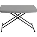 Iceberg IndestrucTable TOO Personal Folding Table - Rectangle Top - X-shaped Base - Adjustable Height - 25" to 28" Adjustment - 30" Table Top Length x 20" Table Top Width - 28" Height - Charcoal - High-density Polyethylene (HDPE) Top Material - 1 Eac