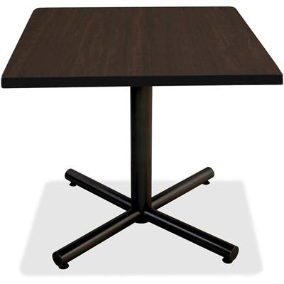 Lorell Hospitality Collection Tabletop - Square Top - 42" Table Top Length x 42" Table Top Width x 1" Table Top Thickness - Cafeteria, Breakroom - Assembly Required - Espresso, High Pressure Laminate (HPL) - Particleboard - 1 Each