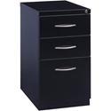 Lorell Premium Box/Box/File Mobile File Cabinet with Arch Pull - 15" Width x 22.9" Depth x 27.7" Height - 3 x Drawer(s) for Box, File - Letter - Ball-bearing Suspension, Drawer Extension, Durable, Pencil Tray - Black - Steel - Recycled