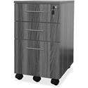 Mayline Medina Box/Box/File Mobile Pedestal - 26.8" Height x 18" Width x 15.5" Depth - Total Drawer(s): 3 - Material: Steel - Finish: Gray, Laminate - Stain Resistant, Water Resistant, Abrasion Resistant, Ball-bearing Suspension, Drawer Extension, Bu
