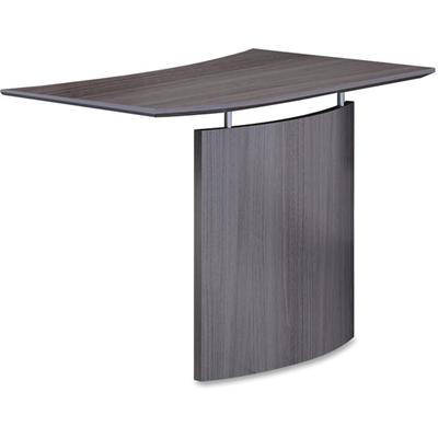 Mayline Right Hand Bridge - 29.5" Height x 48" Width x 24" Depth, x 1" Thickness Work Surface - Beveled Edge - Material: Steel - Finish: Gray, Laminate, Silver - Stain Resistant, Water Resistant, Abrasion Resistant, Durable, Modesty Panel - For Offic