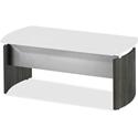 Mayline Desk Base - 26" Height x 1" Width x 29.7" Depth x 1" Thickness - Beveled Edge - Finish: Gray Steel Laminate - Water Resistant, Stain Resistant, Abrasion Resistant, Durable, Modesty Panel, Leveling Glide - 1 Each