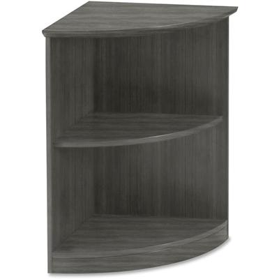 Mayline Medina - Open 1/4-Round Bookcase - x 1" Thickness Shelf, 29.5" Height x 20" Width x 20" Depth Bookshelf - 2 Shelve(s) - 1 Adjustable Shelf(ves) - Finish: Gray Steel Laminate - Leveler, Stain Resistant, Water Resistant, Abrasion Resistant - Fo