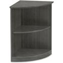 Mayline Medina - Open 1/4-Round Bookcase - x 1" Thickness Shelf, 29.5" Height x 20" Width x 20" Depth Bookshelf - 2 Shelve(s) - 1 Adjustable Shelf(ves) - Finish: Gray Steel Laminate - Leveler, Stain Resistant, Water Resistant, Abrasion Resistant - Fo