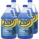 Zep Streak-free Glass Cleaner - For Multipurpose, Multi Surface - 128 fl oz (4 quart) - Recommended For: Fingerprint Remover, Grime Remover - Streak-free, Quick Drying, Residue-free - Blue - 4 / Carton