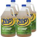 Zep Multipurpose Pine Cleaner - For Multipurpose - Concentrate - 128 fl oz (4 quart) - Pine Scent - Recommended For: Grease Remover, Grime Remover - Disinfectant, Deodorize - Brown Bottle - 4 / Carton