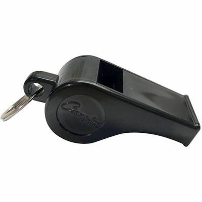 Champion Sports Medium Weight Plastic Whistle - Black - 1 Dozen