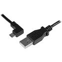 StarTech.com 1m Left-Angle Micro-USB 2.0 Charging Cable for Tablets and Phones - 3.28 ft USB/USB Micro-B Data Transfer Cable for Cellular Phone, Tablet, PC, Charger, Smartphone, Computer, Wall Charger - First End: 1 x 5-pin Micro USB 2.0 Type B - Mal