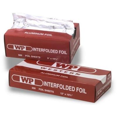 WP Interfolded Foil Sheets - 9" Width x 10.75" Length - Interfolded - Plastic - Silver - 3000 / Sheet