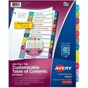 Avery Jan-Dec Dividers, 12 Tabs, Ready Index, Arched Tabs (11847) - 12 x Divider(s) - 12 Tab(s) - Month - Jan-Dec - 12 Tab(s)/Set - 8.5" Divider Width x 11" Divider Length - 3 Hole Punched - White Paper Divider - Multicolor Paper Tab(s) - 20% - Hole-