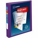 Avery&reg; Heavy-Duty View Binders - Locking One Touch EZD Rings - 1" Binder Capacity - Letter - 8 1/2" x 11" Sheet Size - 275 Sheet Capacity - 275 x 1" Ring(s) - Fastener(s): Ring - Pocket(s): 4, Internal - Polypropylene - Purple - Adhesive, Cover, 