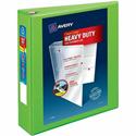 Avery&reg; Heavy-Duty View Binders - Locking One Touch EZD Rings - 2" Binder Capacity - Letter - 8 1/2" x 11" Sheet Size - 540 Sheet Capacity - 540 x 2" Ring(s) - Fastener(s): Ring - Pocket(s): 4, Internal - Polypropylene - Chartreuse - Adhesive, Cle