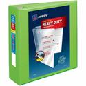 Avery Heavy-Duty View Binders with One Touch EZD Rings - 3" Binder Capacity - Letter - 8 1/2" x 11" Sheet Size - 670 Sheet Capacity - 3 1/2" Spine Width - 3 x 3" Ring(s) - Fastener(s): Ring - Pocket(s): 4, Internal - Polypropylene - Chartreuse - Recy