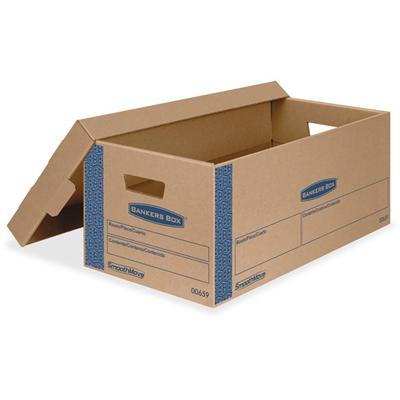 Bankers Box SmoothMove Moving Boxes - Internal Dimensions: 12" Width x 24" Depth x 10" Height - External Dimensions: 12.9" Width x 25.4" Depth x 10.3" Height - Media Size Supported: Letter - Lid Lock Closure - Double Wall - 32 ECT - Board, Corrugated