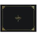Geographics Letter Recycled Certificate Holder - 8 1/2" x 11" - Black, Gold - Damage Resistant, Die-cut, Sturdy - 30% Recycled - 1 Pack
