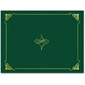 Geographics Letter Recycled Certificate Holder - 8 1/2" x 11" - Hunter Green, Gold - Damage Resistant, Die-cut, Sturdy - 30% Recycled - 1 Pack