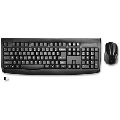 Kensington Pro Fit Wireless Desktop Set - USB Wireless Bluetooth - Black - USB Wireless Bluetooth - Laser - 1000 dpi - Scroll Wheel - QWERTY - Black - Symmetrical - AA, AAA - Compatible with Computer, Notebook - 1 Each
