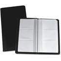 Lorell Business Card Storage Holder - 0.7" Height x 4.8" Width x 7" Depth - Vinyl, Plastic - Black, Clear - Compact - 1 Each