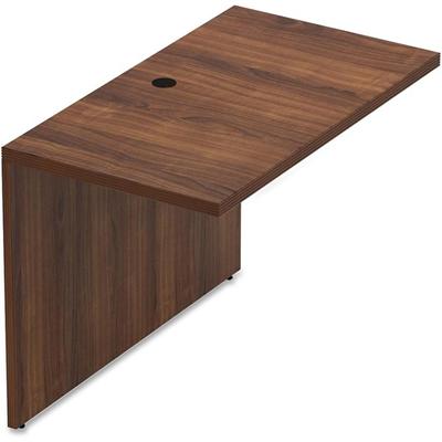 Lorell Chateau Series Bridge - 30" Height x 41.4" Width x 23.6" Depth Bridge, x 1.5" Thickness Top - Reeded Edge - Material: P2 Particleboard - Finish: Mahogany, Laminate - Durable, Grommet, Modesty Panel, Cord Management - For Office - 1 Each