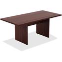 Lorell Chateau Series 6' Rectangular Table - 30" Height x 70.9" Width x 35.4" Depth Table, x 1.5" Thickness Table Top - Reeded Edge - Material: P2 Particleboard - Finish: Mahogany Laminate - Durable, Modesty Panel - For Meeting - 1 Each