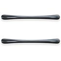Lorell Chateau Series Laminate Drawer Transitional Pulls - Transitional - 4.50" Width x 0.37" Depth x 1" Height - Aluminum Alloy - Black - 2 / Pack
