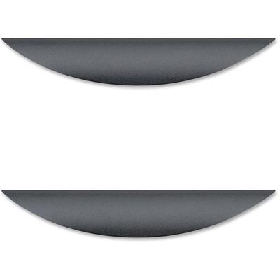 Lorell Chateau Series Laminate Drawer Traditional Pulls - Traditional - 6.38" Width x 1.13" Depth x 0.63" Height - Aluminum Alloy - Black - 2 / Pack