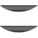 Lorell Chateau Series Laminate Drawer Traditional Pulls - Traditional - 6.38" Width x 1.13" Depth x 0.63" Height - Aluminum Alloy - Black - 2 / Pack