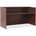 Lorell Essentials Series Front Reception Desk - x 1" Thickness Top, 42.5" Height x 72" Width x 36" Depth Desk - Finish: Mahogany Laminate - Durable - For Office - 1 Each