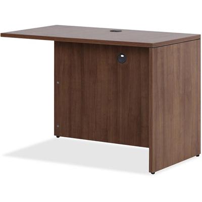 Lorell Essentials Series Return Shell - 29.5" Height x 41.4" Width x 23.6" Depth Return, x 1" Thickness Top - Finish: Laminate, Walnut - Grommet, Cord Management, Durable, Adjustable Feet, Modesty Panel - 1 Each