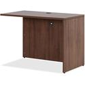 Lorell Essentials Series Return Shell - 29.5" Height x 41.4" Width x 23.6" Depth Return, x 1" Thickness Top - Finish: Laminate, Walnut - Grommet, Cord Management, Durable, Adjustable Feet, Modesty Panel - 1 Each