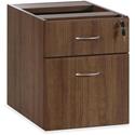 Lorell Essentials Series Box/File Hanging File Cabinet - 18.9" Height x 15.5" Width x 21.9" Depth - Total Drawer(s): 2 - Finish: Walnut Laminate - Built-in Hangrail, Ball Bearing Slides, Lockable, Durable, Adjustable Feet - For Office - 1 Each