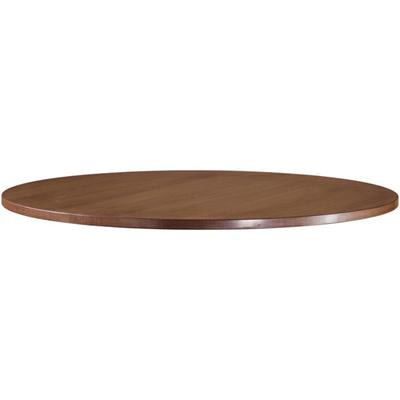 Lorell Essentials Conference Tabletop - x 1" Thickness x 42" Diameter Table Top, 1" Height x 41.4" Width x 41.4" Depth - Band Edge - Finish: Walnut Laminate - For Meeting, Office - 1 Each
