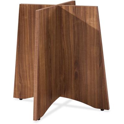 Lorell Essentials Round Conference Table Base - 29" Height x 29.5" Width x 29.5" Depth - Material: Steel - Finish: Walnut - Sturdy - 1 Each