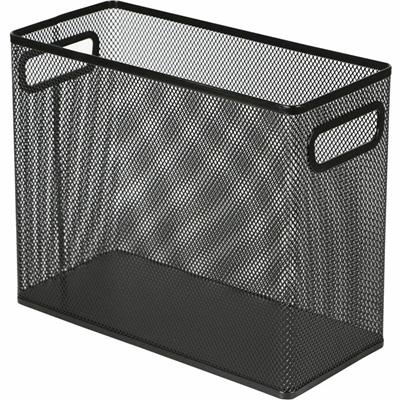 Lorell Mesh Tabletop Hanging File Holder - Black - Steel - 1 Each