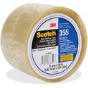 Scotch Box-Sealing Tape 355 - 54.68 yd Length x 2.83" Width x 3.5 mil Thickness - 3" Core - Clear - Rubber Resin - Polyester Backing - Moisture Resistant, Scuff Resistant, Split Resistant, Abrasion Resistant, Breakage Resistance - For Box, Industrial