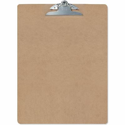 Officemate Wood Clipboard - Spring Clip - Hardwood - Brown - 1 Each