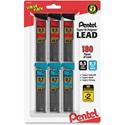Pentel Super Hi-Polymer Lead Refills Value Pack - 0.5 mm, 0.7 mm - #2 - Black Lead - Break Resistant - 30/Tube - 1 Pack