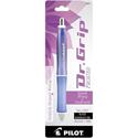 Pilot Dr. Grip Frosted Collection Ballpoint Pens - 1 mm Pen Point - Retractable - Black Ink - Frosted Purple Barrel - 1 Pack