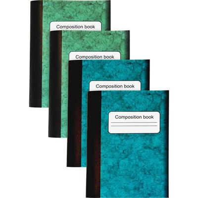 Sparco Composition Books - 80 Sheets - 4.25" Height x 3.3" Width - Multi-colored Cover - Sturdy Cover, Durable - 4 / Pack
