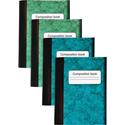 Sparco Composition Books - 80 Sheets - 4.25" Height x 3.3" Width - Multi-colored Cover - Sturdy Cover, Durable - 4 / Pack