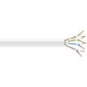 Black Box CAT6 250-MHz Solid Bulk Cable - 1000 ft Category 6 Network Cable for Network Device - First End: Bare Wire - Second End: Bare Wire - CMP, Plenum - 23 AWG - White - 1 Each - TAA Compliant